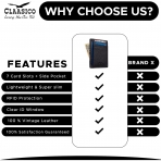 Claasico RFID Korumal Erkek Deri Kartlk (Black)