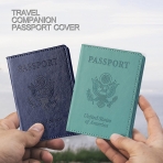 Mokrol RFID Korumal Kadn Deri Pasaportluk (Yeil)