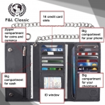 F&L CLASSIC RFID Korumal Erkek Deri Czdan (Mavi)