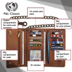 F&L CLASSIC RFID Korumal Erkek Deri Czdan (Brown)