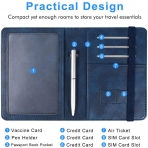 Caweet  RFID Korumal Kadn Deri Pasaportluk (Mavi)