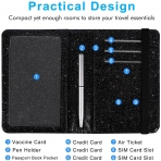 Caweet  RFID Korumal Kadn Deri Pasaportluk (Siyah)