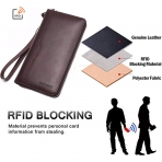 BISON DENIM RFID Korumal Erkek Deri Czdan (Kahverengi)