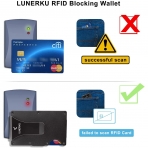 LUNERKU RFID Korumal Erkek Alminyum Kartlk (Siyah)