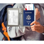 JanCalm RFID Korumal Erkek Deri Pasaportluk (Gri)
