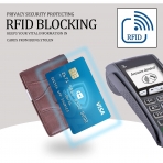 RF-BLOLLET RFID Korumal Erkek Deri Czdan (Kahverengi)