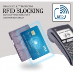 RF-BLOLLET RFID Korumal Erkek Deri Czdan (Gri)