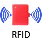 Rabbitale RFID Korumal Erkek Deri Pasaportluk (Krmz)