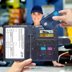 MCmolis RFID Korumal Erkek Deri Pasaportluk (Lacivert)