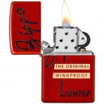 Zippo Red Box Top Design Red Pocket akmak