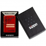 Zippo Red Box Top Design Red Pocket akmak