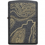 Zippo Topo Map Design Iron Stone Pocket akmak