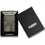 Zippo Topo Map Design Iron Stone Pocket akmak