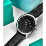 Stuhrling Original Erkek Calfskin Saat (Siyah)