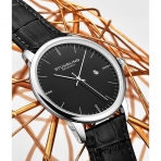 Stuhrling Original Erkek Calfskin Saat (Siyah)