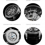Stuhrling Original Automatic Skeleton Saat (Siyah/2)