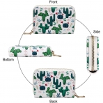 KUKOO RFID Korumal� Kad�n Deri C�zdan (Ye�il)