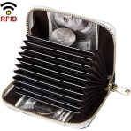 KUKOO RFID Korumal� Kad�n Deri C�zdan (Ye�il)