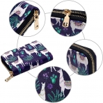 KUKOO RFID Korumal� Kad�n Deri C�zdan (Mor)