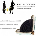 KUKOO RFID Korumal� Kad�n Deri C�zdan (Mor)