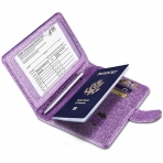 Anbelideb RFID Korumal Kadn Deri Pasaportluk (Mor)
