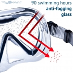 Dive IT Snorkel Mask - Snorkel Set - Scuba Mask with Dry norkel