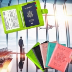 Uhitmi RFID Korumal Deri Pasaportluk (Yeil)