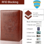 Weraher RFID Korumal Kadn Deri Pasaportluk (Kahverengi)