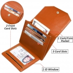 GEEAD RFID Korumal Kadn Deri Czdan(Kahverengi)