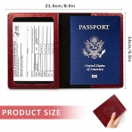 Oulsun RFID Korumal Erkek Deri Pasaportluk(Siyah/Krmz)(2Adet)