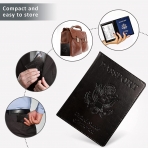 Oulsun RFID Korumal Erkek Deri Pasaportluk(Siyah/Krmz)(2Adet)