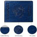 Oulsun RFID Korumal Erkek Deri Pasaportluk (Mavi)