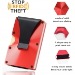 Kenpal RFID Korumal� Erkek Al�minyum Kartl�k (K�rm�z�)