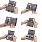 MACCINELO RFID Korumal Deri Pasaportluk(Gri)