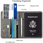 WALNEW RFID Korumal Deri Pasaportluk (Gri)