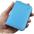 MINGYOUSHI RFID Korumal Deri Czdan(Koyu Mavi)