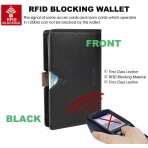 NIIDAYE RFID Korumal Deri Kartlk (Siyah)