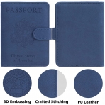 Zekkaome RFID Korumal Deri Pasaportluk (Lacivert)