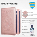 FocRelaxer RFID Korumal Kadn Deri Pasaportluk (Pembe)