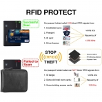 ee RFID Korumal Deri Czdan (Siyah)