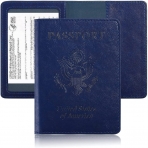 SKYOPEN RFID Korumal Erkek Deri Pasaportluk (Lacivert)