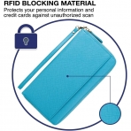 Apadi RFID Korumal Kadn Deri Czdan (Mavi)