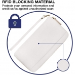 Apadi RFID Korumal Kadn Deri Czdan (Beyaz)