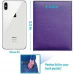 123 Cheap Checks Erkek Deri Pasaportluk (Mor)