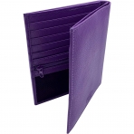 123 Cheap Checks Erkek Deri Pasaportluk (Mor)