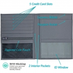 123 Cheap Checks Erkek Deri Pasaportluk (Gri)