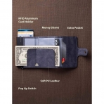 LUNGEAR RFID Korumal Deri Czdan(Gri)