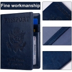 TOOVREN RFID Korumal Erkek Deri Pasaportluk (Mavi)