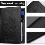 TOOVREN Deri Pasaportluk(2 Adet)(Mavi/Siyah)