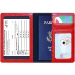 KAOBAN RFID Korumal Erkek Deri Pasaportluk (Red)
